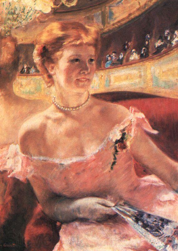 Mary Cassatt Lydia in a Loge Wearing a Pearl Necklace